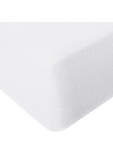 Xclusives Queen Size Fitted Sheet (150 cm x 200 cm) &acirc;&euro;&ldquo; 40cm Deep Pocket Bed Sheet &acirc;&euro;&ldquo; Soft Microfiber &acirc;&euro;&ldquo; Shrink Resistant Bed Sheet &acirc;&euro;&ldquo; 1 Fitted Bed Sheet Only (White)