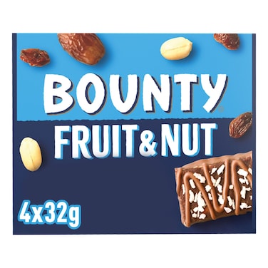 Bounty Fruit and Nut Chocolate Bar, 128g