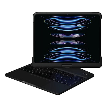 إيسي غلاف لوحة مفاتيح دوّار Axis Pro لآيباد A16، 11 بوصة، أسود