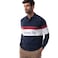 Tex Men Newcastle City Colorblock Long Sleeve Rugby T-Shirt, X14, Navy