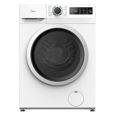 Midea Front Load Washer MF110W70B/W, 7 kg, Steam Sanitization, 1200 rpm, Stainless Steel, White