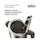 Braun Electric Kettle WK 5200, 2200 W, 1.7 L, Black, Stainless Steel, Rapid Boil System