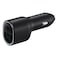 Samsung Dual Port USB Type A and USB Type C Car Charger, Black