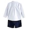 Tex Baby Boys Striped Shirt and Shorts Set, Light Blue, 9 Months
