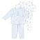 Tex Baby Organic Cotton Printed Pajama Set Sky Blue, 36 Months, 2PCS