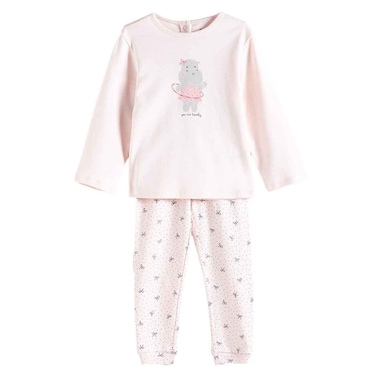 Tex Baby Organic Cotton Pajama Set, Pink, 23 Months