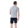Tex Men Short Sleeve Shorts Set, X14, Grey