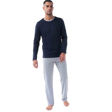Tex Men Long Sleeve Pajama Set, X14, Navy