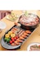 2-in-1 Electric Hot Pot and Grill, Korean BBQ Style, 1800W Non-stick Rectangular Pan, 25x25cm.