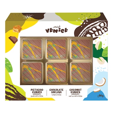 Venice Assorted Kunafa Chocolate Box, 90g