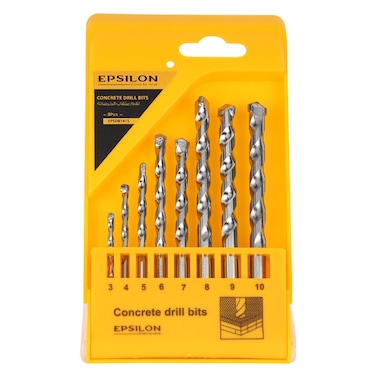 Epsilon Concrete Masonry Drill Bit, 8 PCS