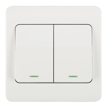 Epsilon 1 Way 2 Gang Plate Switch