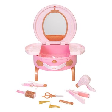 Jakks Disney Princess Style Collection Light Up and Travel Vanity Set for Girl, Multicolour, 3 Years+
