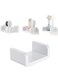 Floating Shelf Non-Drilling Organizer for Monitors and Security Cameras U-Shaped Display Shelf for Home Office Kitchen and Bathroom Storage