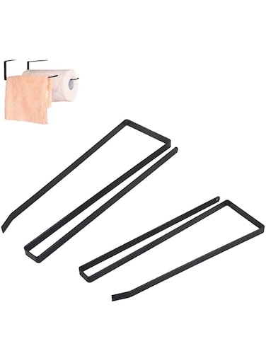 Oasisgalore 2PCS Paper Towel Holder Under Cabinet, Clip on Paper Towel Rack Under Cabinet Paper Roll Holders Hanging Paper Towel Holders for Kitchen Bathroom