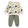 Tex Baby Soft Fabric Printed Sweatshirt and Jogger Set, 4 Years, Ecru, I274193