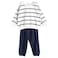 Tex Baby Soft Fabric Striped Sweatshirt and Jogger Set, Navy, 36 Months, I274195