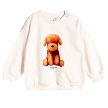 Tex Baby Sweater Puppy Print, 18 Months, Off White, I274060