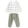 Tex Baby Soft Fabric Striped Sweatshirt and Jogger Set, 23 Months, Khaki, I274195