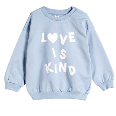 Tex Baby Sweater Love Print, 18 Months, Blue, I274060