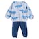 Tex Baby Soft Fabric Printed Sweatshirt and Jogger Set, Light Blue, 18 Months, I274193