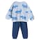 Tex Baby Soft Fabric Printed Sweatshirt and Jogger Set, Light Blue, 4 Years, I274193