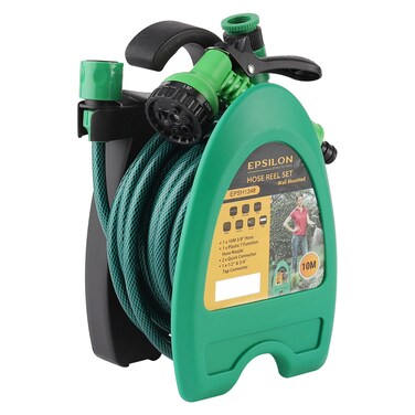 Epsilon Wall Mounted Hose Reel Set, 10m