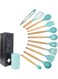 11-Piece Silicone Kitchen Utensils Set Blue/Beige one sizecm