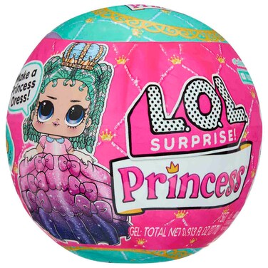 LOL Surprise! Princess Tots Assorted Surprise Doll with Dress-Making Gel Kit, Multicolor