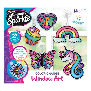 Cra-Z-Art Shimmer 'n Sparkle Colour Changing Window Art, 6 Years+