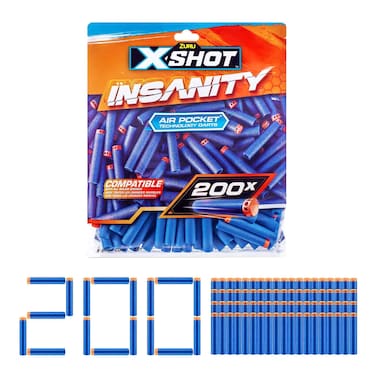 زورو إكس-شوت إنسانيتي سهام لإعادة التعبئة، للأعمار من 8 سنوات فما فوق، 200 قطعة