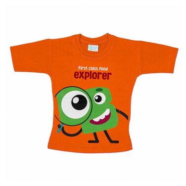 Bright Bites Orange Tshirt, 4-5 Years, Extra Small