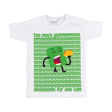 Bright Bites White Tshirt, 8-9 Years, Medium