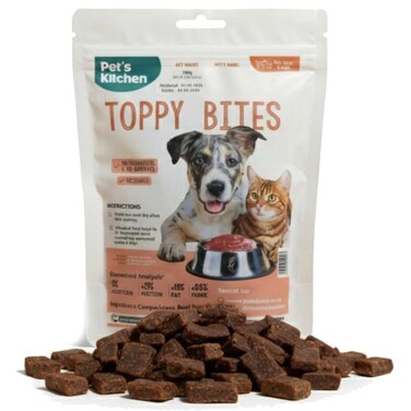 Pet's Kitchen Toppy Bites Treats for Dogs and Cats, 100g