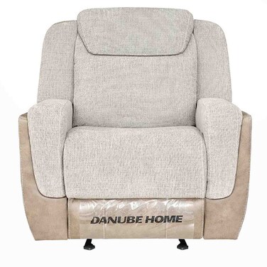 بريكس كرسي إسترخاء ذو مقعد واحد من القماش، بيج