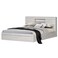تيسلي سرير كينغ 180×200 مع مساحة  تخزين أسفل السرير - بلوط فاتح/رخام أبيض صناعي