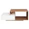 Ecrin Coffee Table With Drawer-&nbsp; Walnut/White