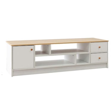 جياني حامل تلفزيون من الخشب المصنّع، أبيض