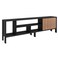 سيدرو رف تلفزيون مصنوع من الخشب المصنّع، أسود