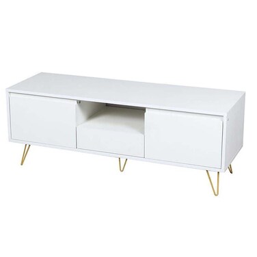 فيستا وحدة تلفزيون  - حتى 50 بوصة - أبيض - مع مساحة تخزين