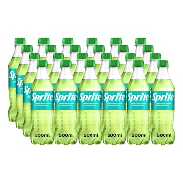 Sprite Lemon and Mint Flavoured Soft Drink PET Bottle, 500ml Pack of 24