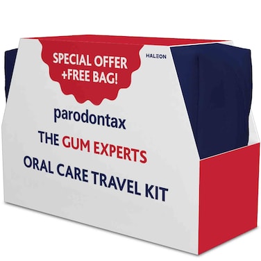 بارودونتكس معجون أسنان إصلاح اللثة النشط بنكهة النعناع، 75 ملل مع فرشاة أسنان وغسول فم 50 ملل