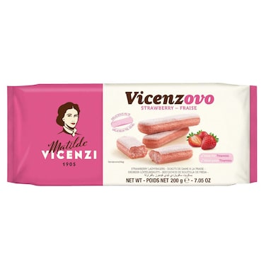 Vicenzi Premium Strawberry Ladyfinger Biscuits, 200g