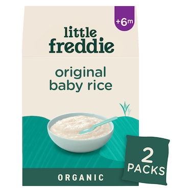 Little Freddie Organic Baby Food Cereal, Original Baby Rice, +6m, 160g