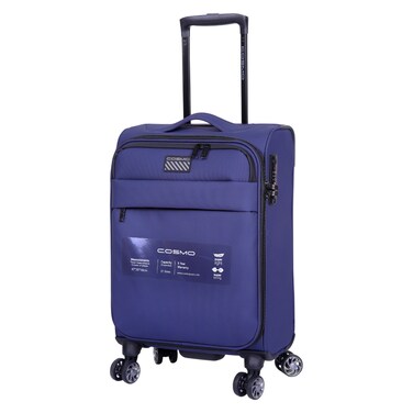 Cosmo Airlie Luggage Soft Trolley, Navy, 50cm