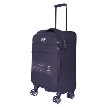 Cosmo Airlie Luggage Soft Trolley, Black, 50cm