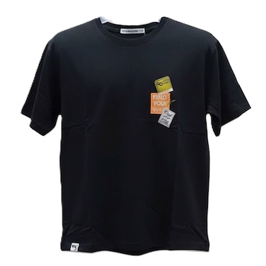 Boy Graphic Print Drop Shoulder T-Shirt, Black, 4567
