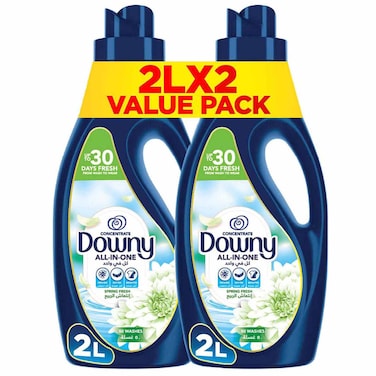 Downy Fabric Softener Liquid Spring Fresh, 2L, Pack of 2