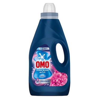 سائل أومو للغسيل، بلمسة كومفورت، زهر الربيع، ١،٨ لتر