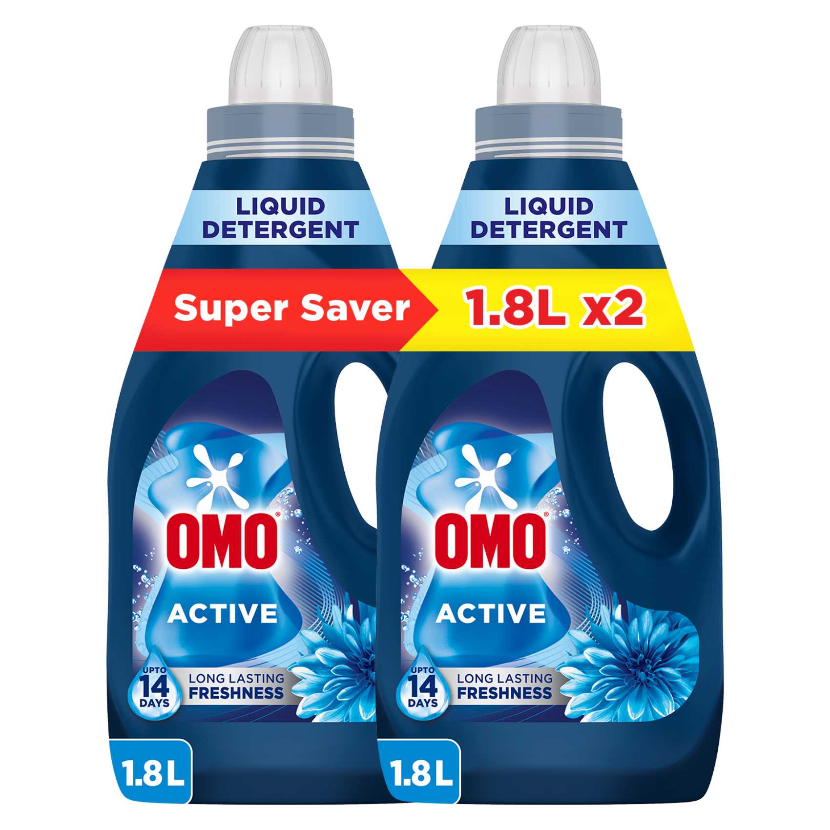 Omo Pack Buy OMO Liquid Laundry Detergent, Active, 1.8L Pack of 2 Online ...